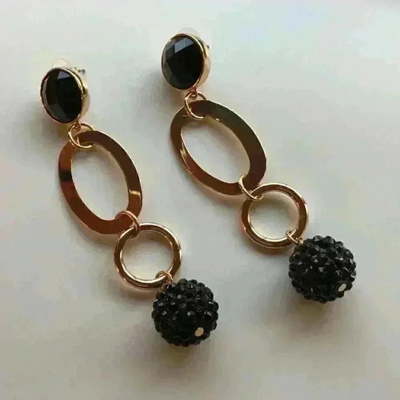 Nine West new Drop Earrings in Gold &Black - Picture 4 of 8